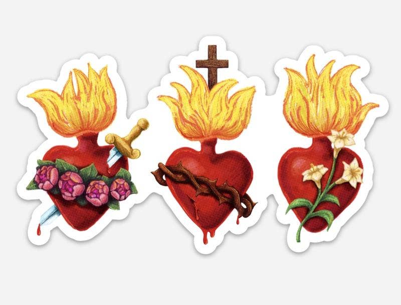 Unifying Hearts Large Die-Cut Decal for wholesale by The Retro - a Full of Grace USA Company