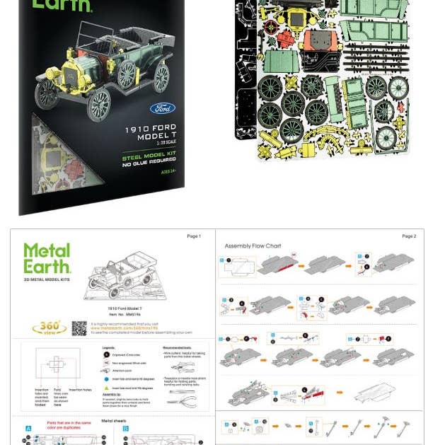 1910 Ford Model T vehicle for wholesale by Metal Earth