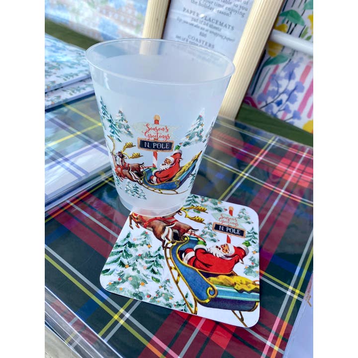 billet-doux - Wholesale Disposable Placemat - Black Stewart Tartan Christmas Paper Placemats4