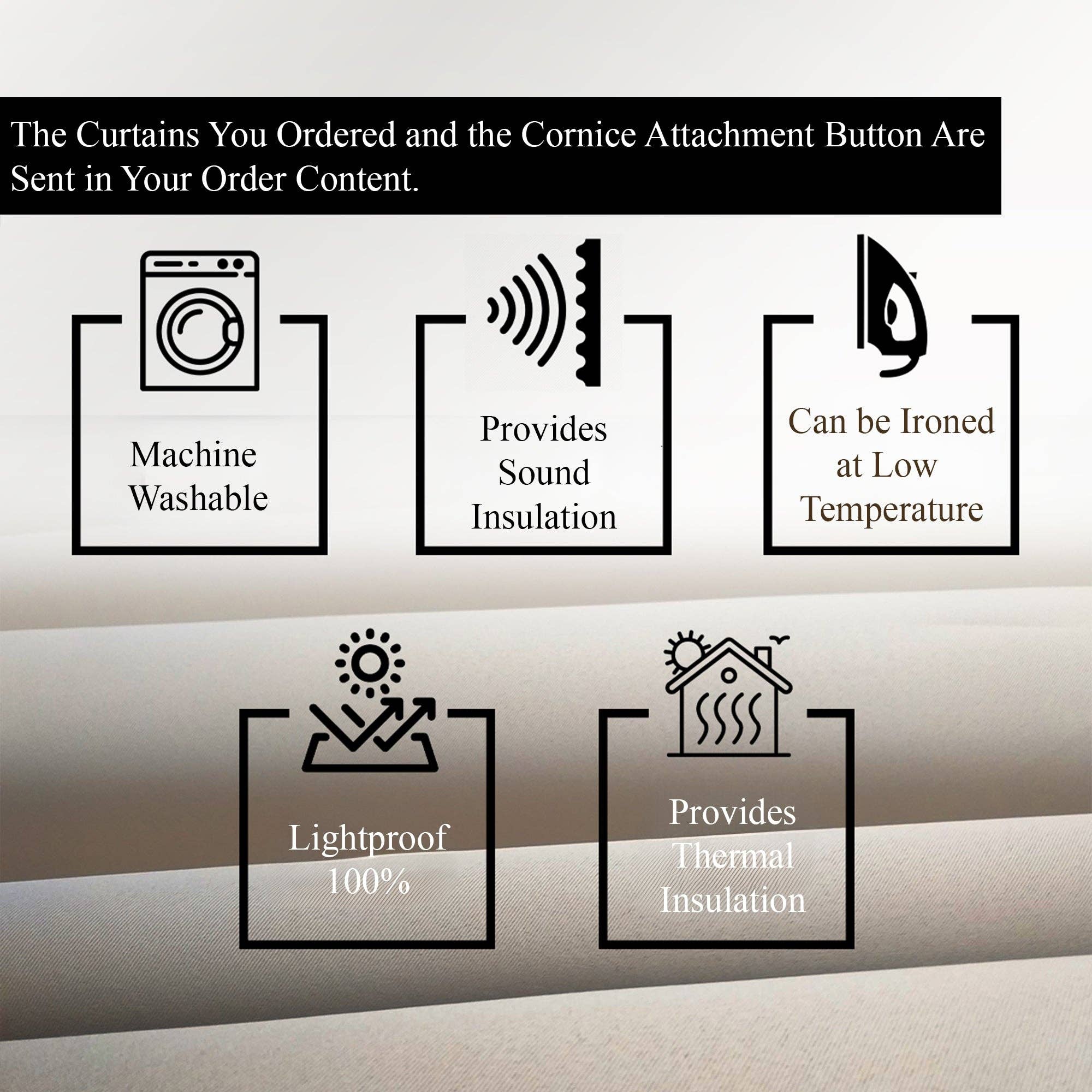 FLASHRUG LLC – wholesale Curtain – Blackout Beige Curtain3