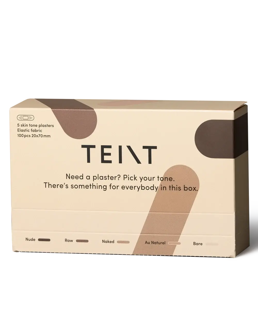 Teint - Wholesale Bandaids/Bandages - Multipack Dispenser, 5 Skin Tone Plasters, 100pcs, 20x70mm1