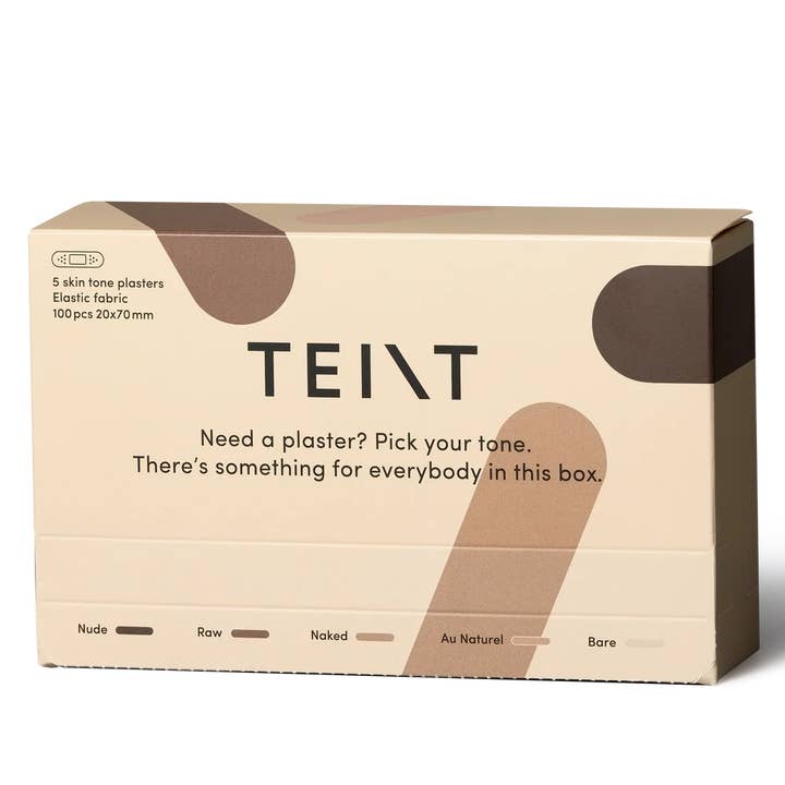 Teint - Wholesale Bandaids/Bandages - Multipack Dispenser, 5 Skin Tone Plasters, 100pcs, 20x70mm1