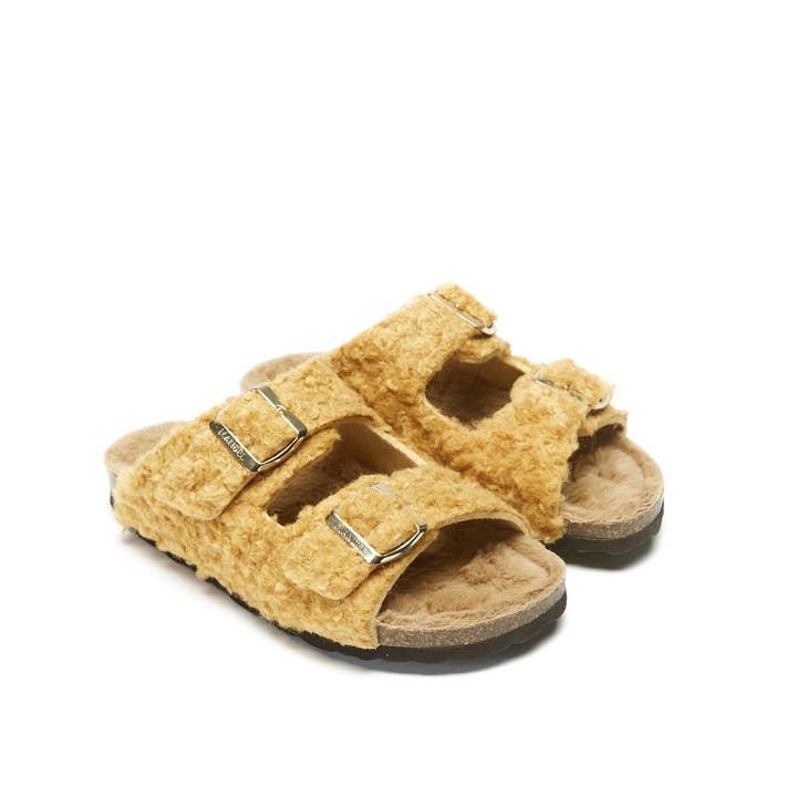 Pantufla de dos bandas marrón. Art. MI9057 para venta al por mayor de Mandél