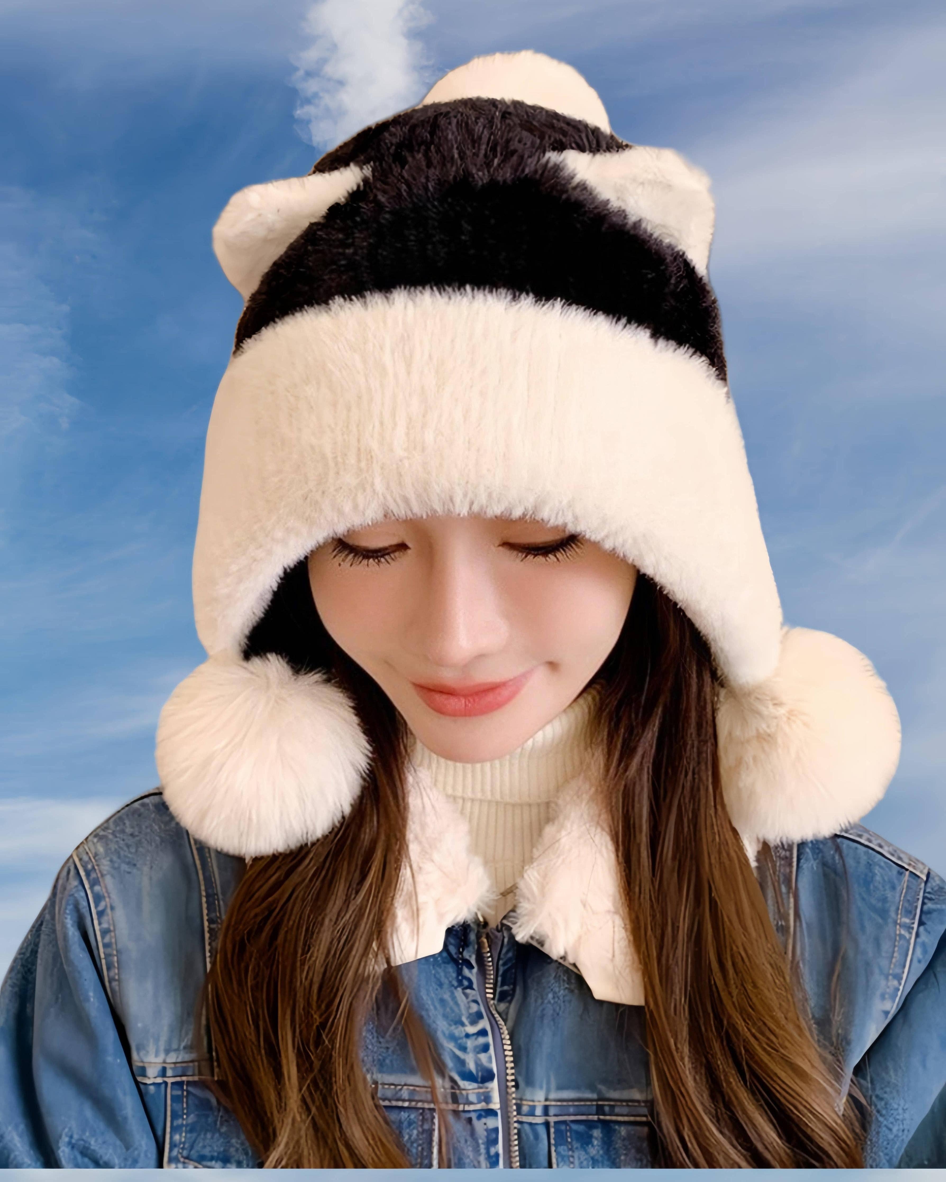 JC Sunny Fashion - Wholesale Hat Accessory - Women's - JCH903304 Cozy Plush Panda Earflap Hat0