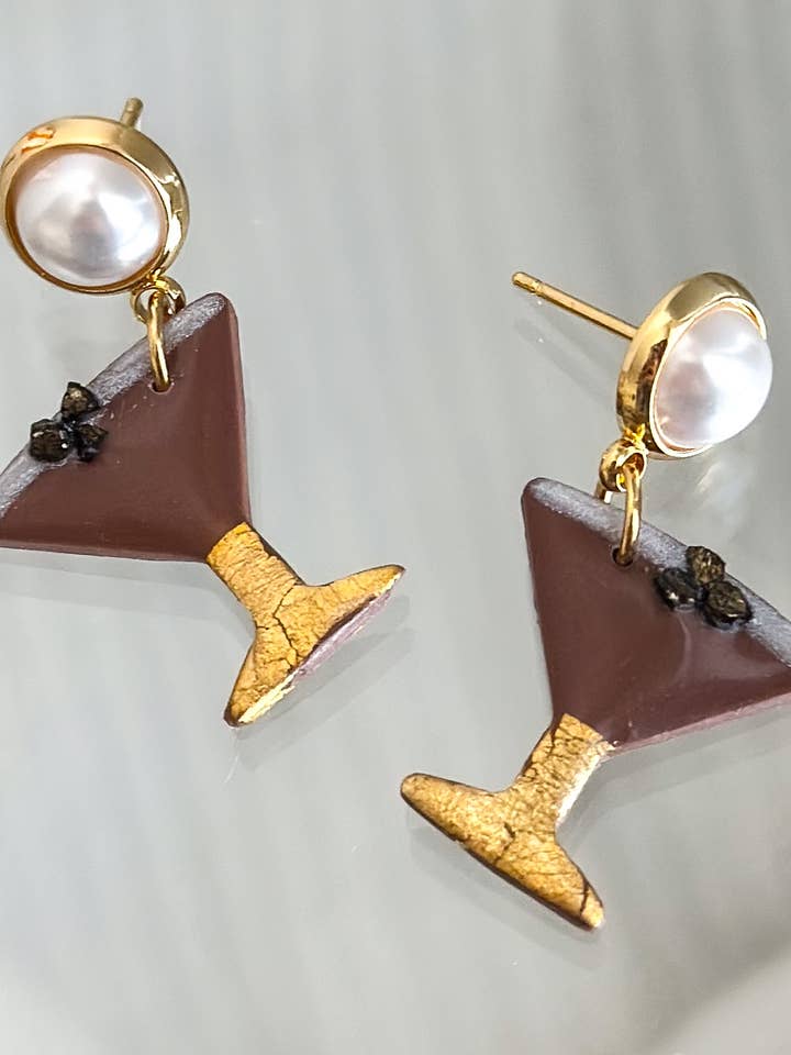 Espresso Martini Earrings for wholesale by AnnaBanana