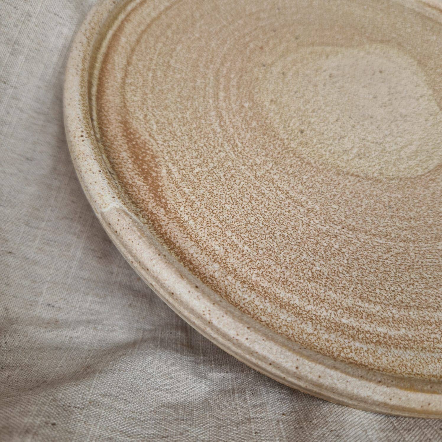 Charlotte Manser Ceramics - Wholesale Dinner Plate - Cream Handmade Ceramic Dinner Plate1
