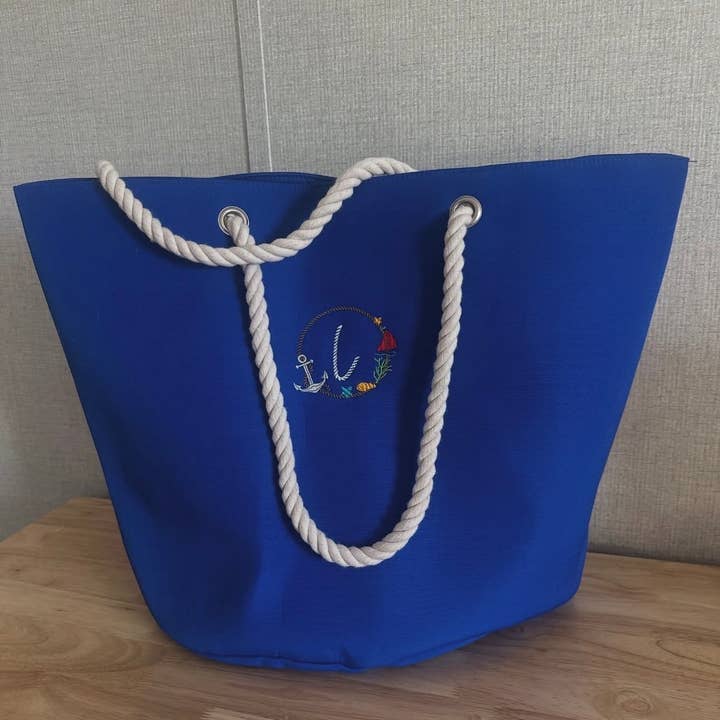 426 Creative – wholesale Beach bag – Rope Handle Boat bag, vacation beach bag with initial, 4