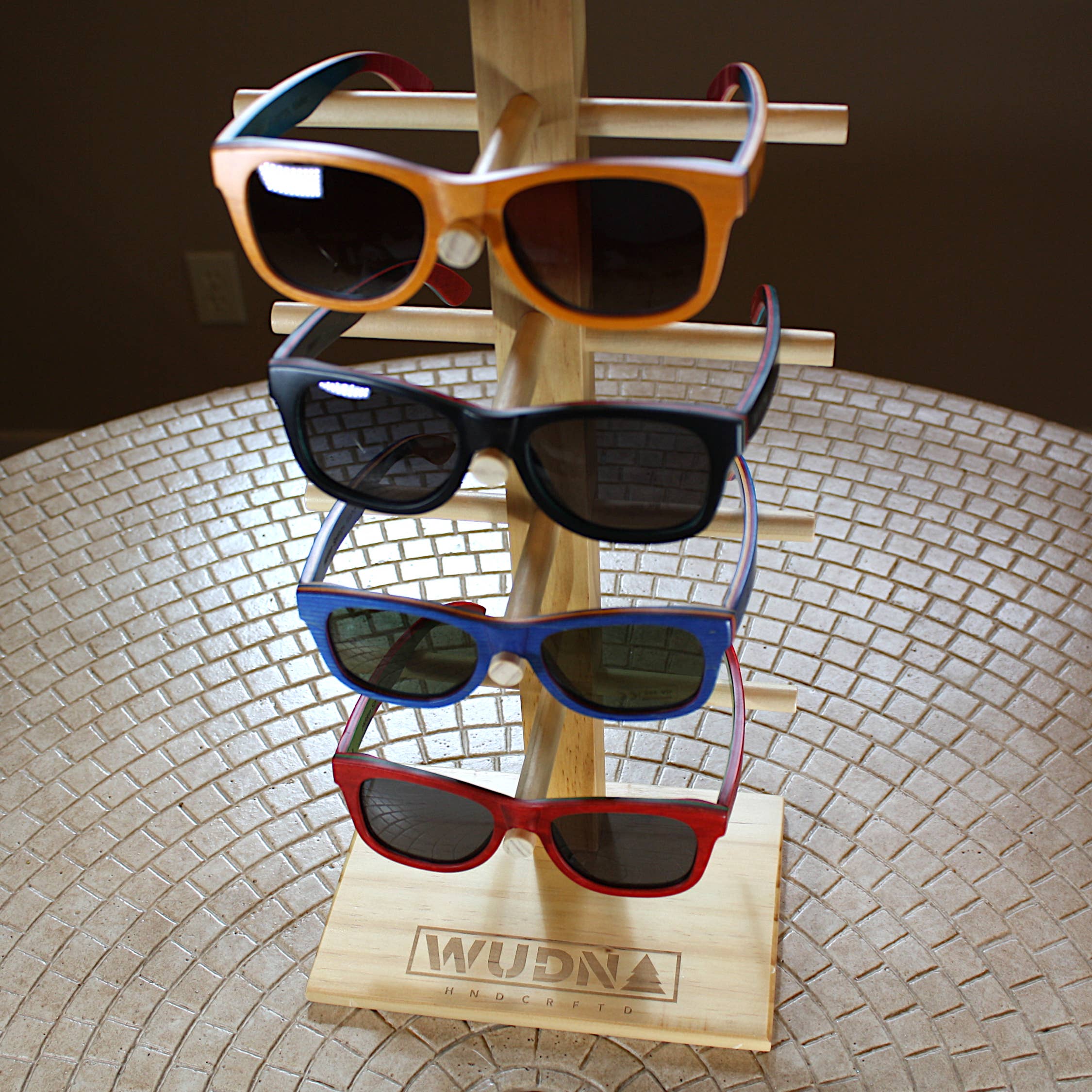WUDN Handcrafted - Wholesale Sunglasses - Unisex - WUDN Bamboo Retail Sunglasses Display Fixture (4-Pair)8
