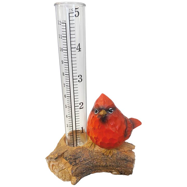 Santa’s Workshop Inc. - Wholesale Outdoor Ornament/Decor - 6" Cardinal Rain Gauge