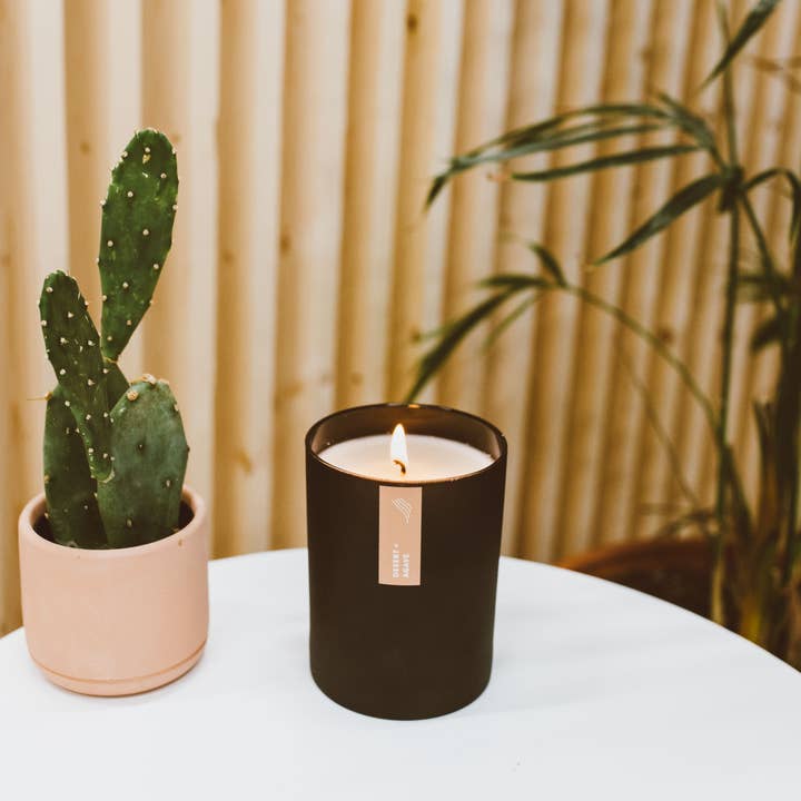 Calyan Wax Co. - Wholesale Jar/Filled Candle - Desert + Agave - Matte Black Tumbler Soy Candle3