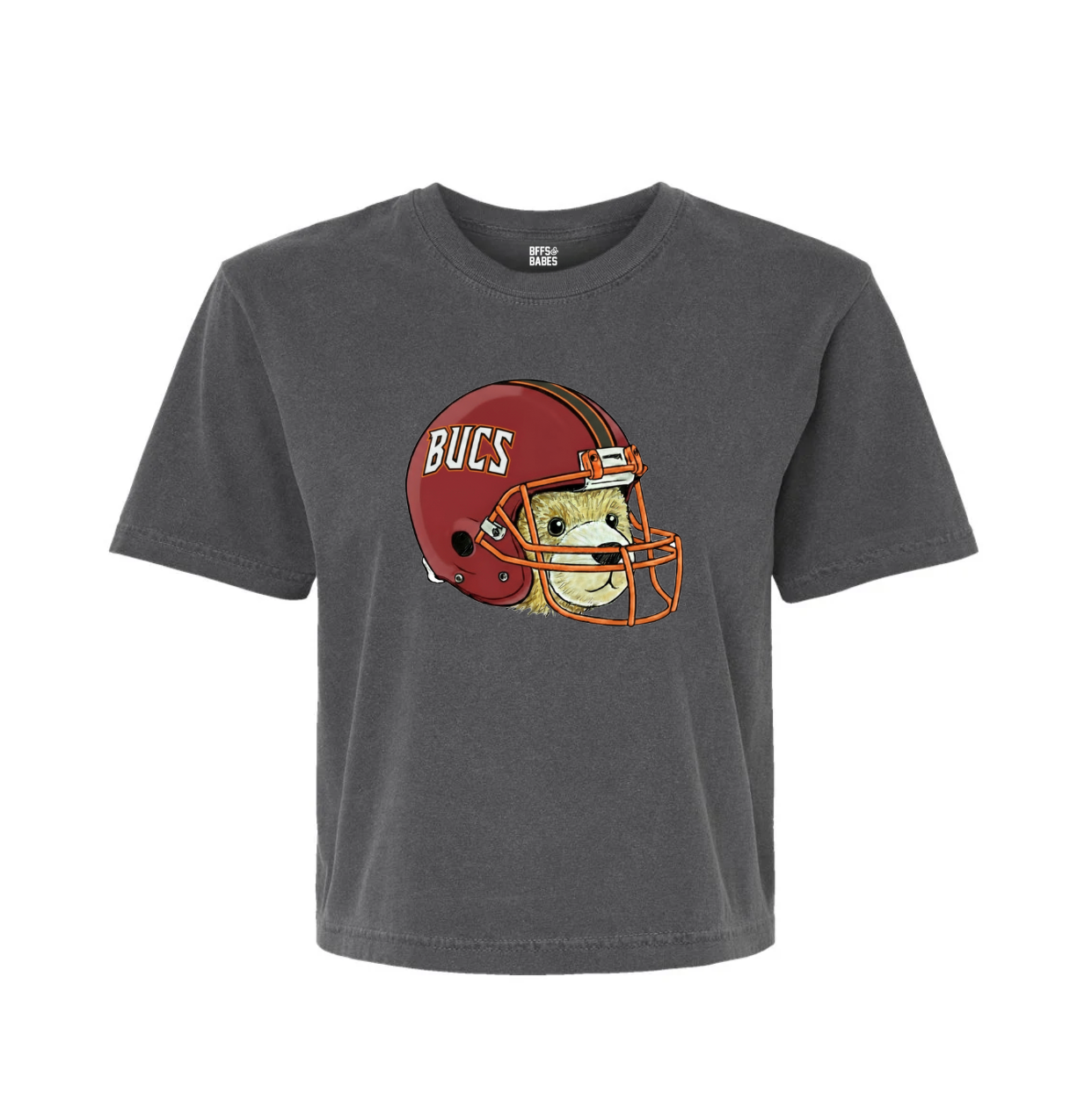 BFFS & BABES - Wholesale Screen Printed T-Shirt - Women's - GO BUCS ♡ cropped t-shirt0