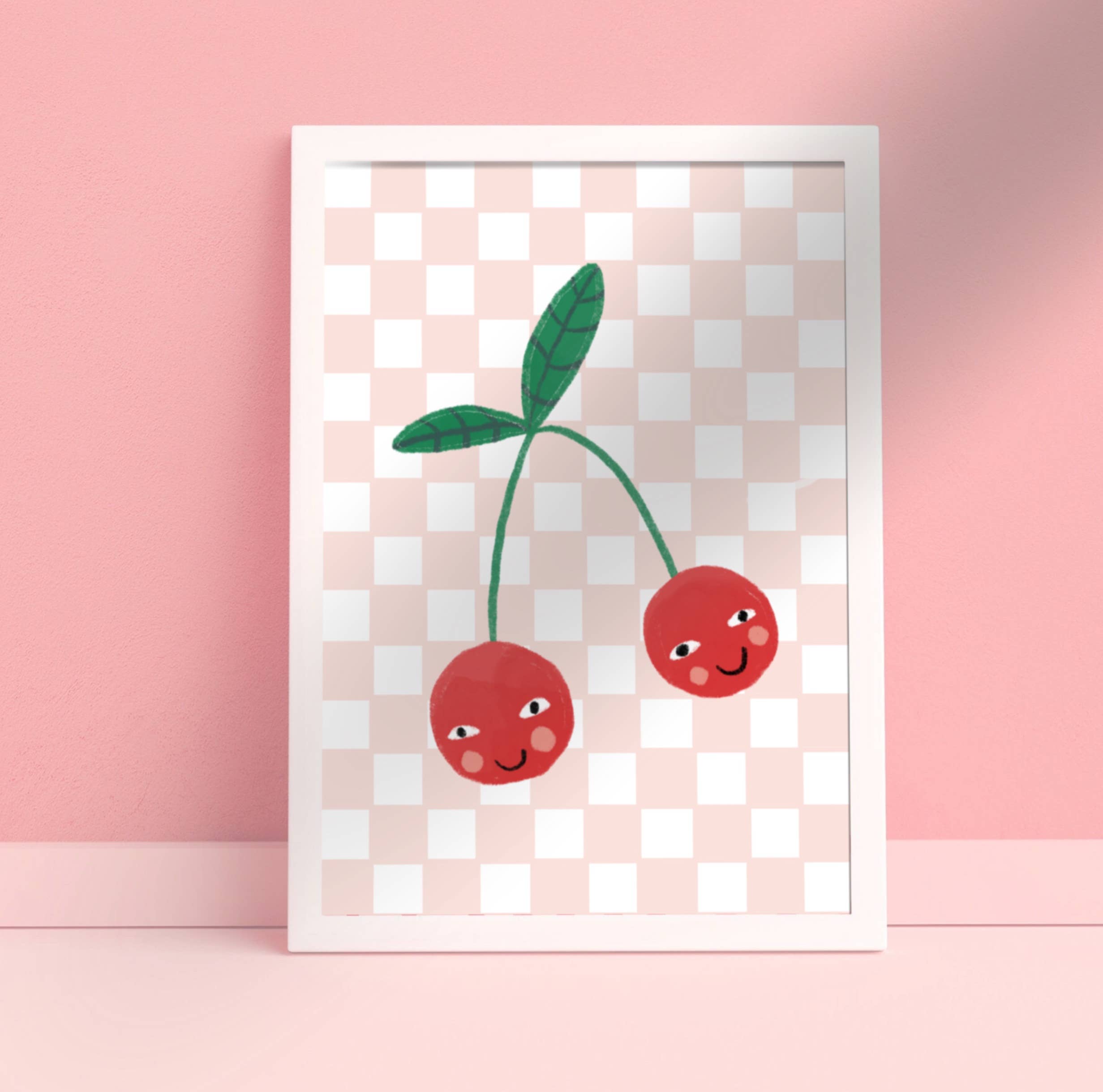 Kate Fox Design – Engroshandel Kunsttryk – Kirsebærsmil, Kunsttryk, Børneværelse, Lys, Farverigt5