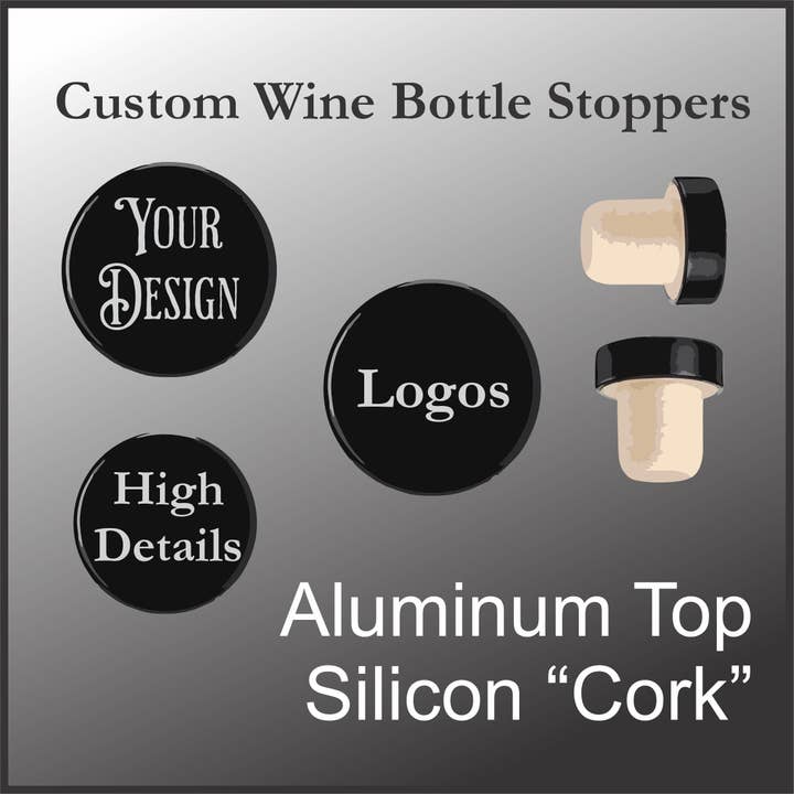Your Design Engraved Wine Bottle Stopper for wholesale by Adirondack Etching LLC