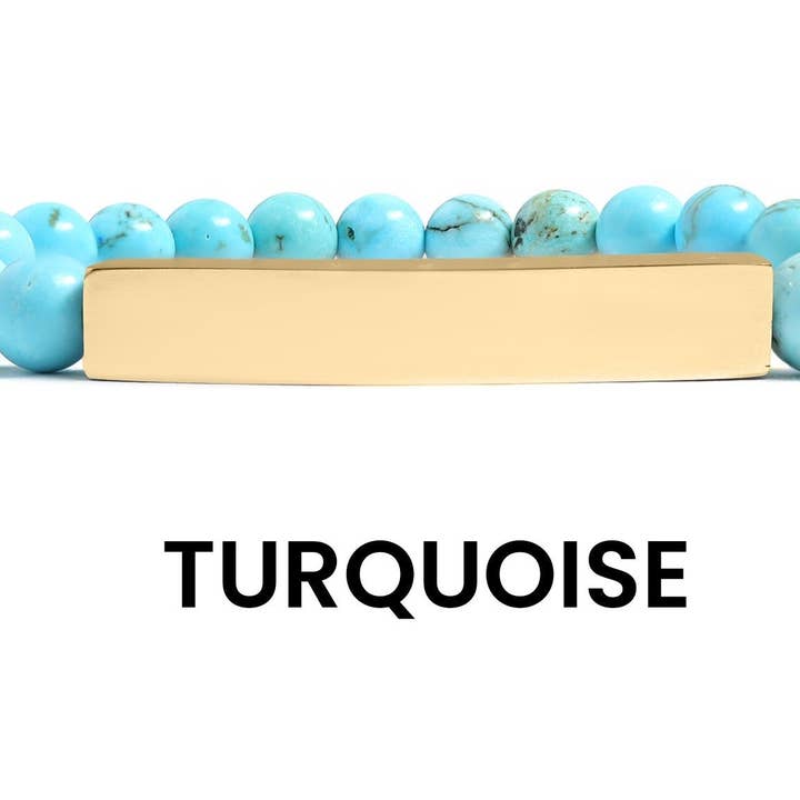 18K Gold PVD Stainless Steel Semi Precious Natural Stone Stretch Curved Bar Bracelet for wholesale by Sunflower Soul Boutique