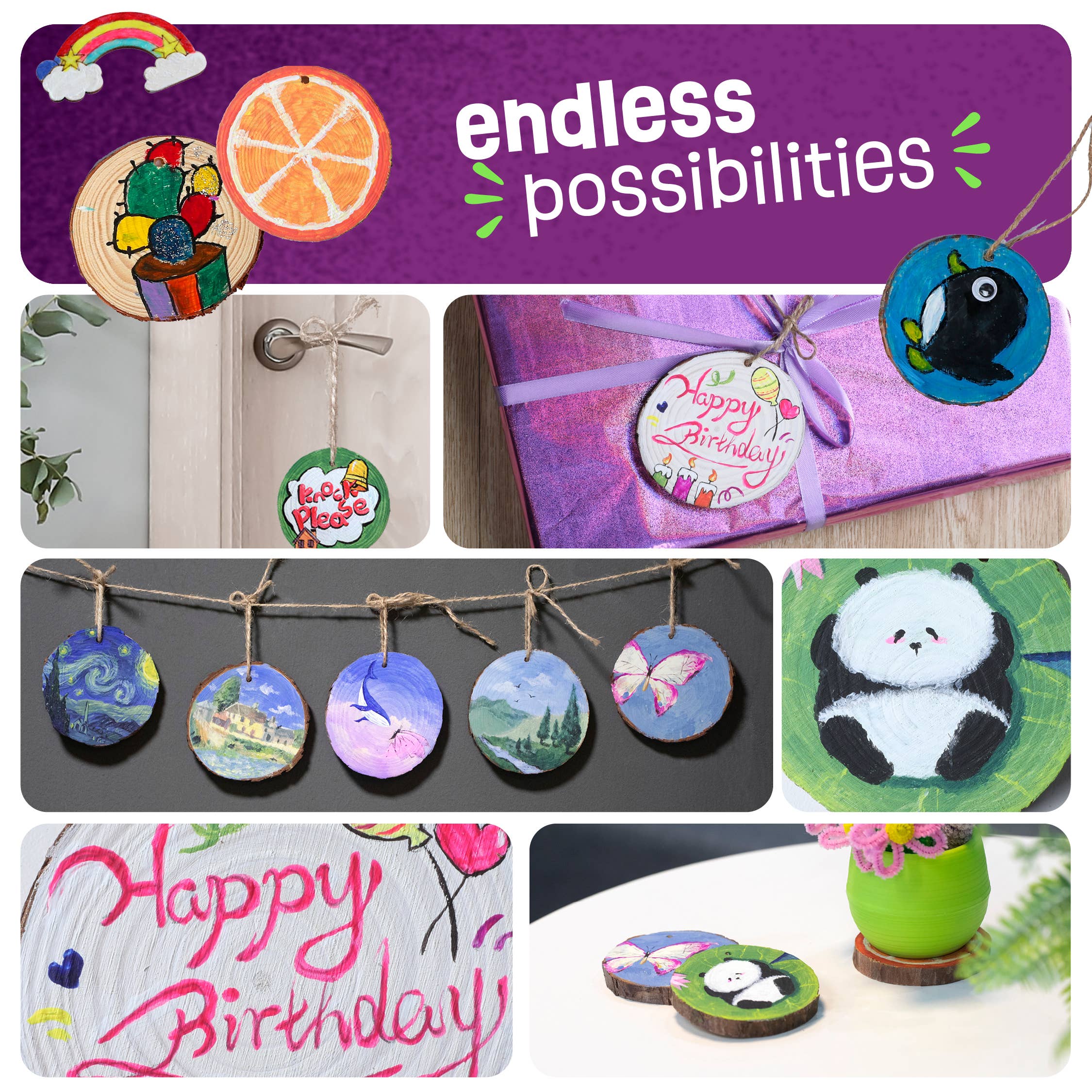 Dan&Darci - Vendita all'ingrosso Kit per lavoretti fai da te - Bambini - Kit per Bambini di Pittura su Legno che Brilla al Buio, Set Artistico Dan&Darci6