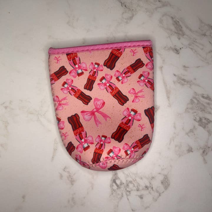The Wild Buck Company - Wholesale Drink Huggers & Koozies - Coquette Coke Iced Coffee Coozie/ Drink Sleeve