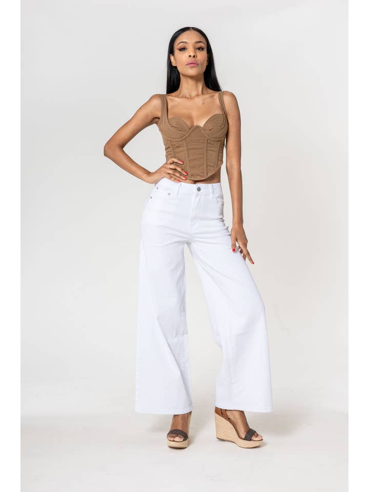 Nina Carter - Vente Jean – femme - Nina Carter super WIDE LEG taille haute stretch YY30045