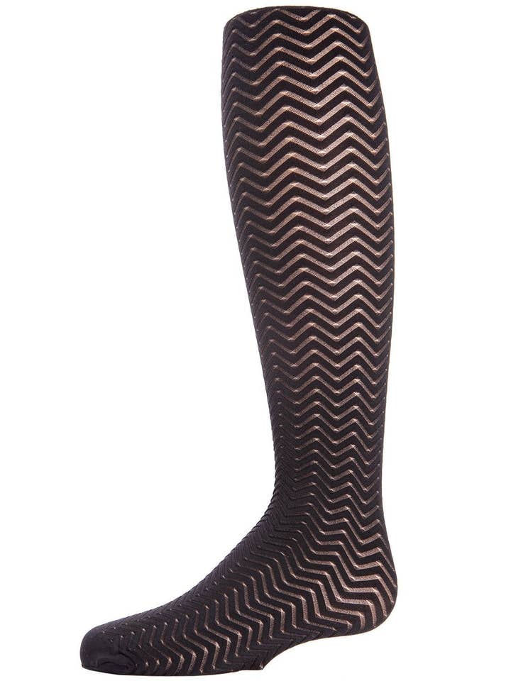 MeMoi Sheer Wave Chevron Girls Tights for wholesale by Infinity Classics International Inc.