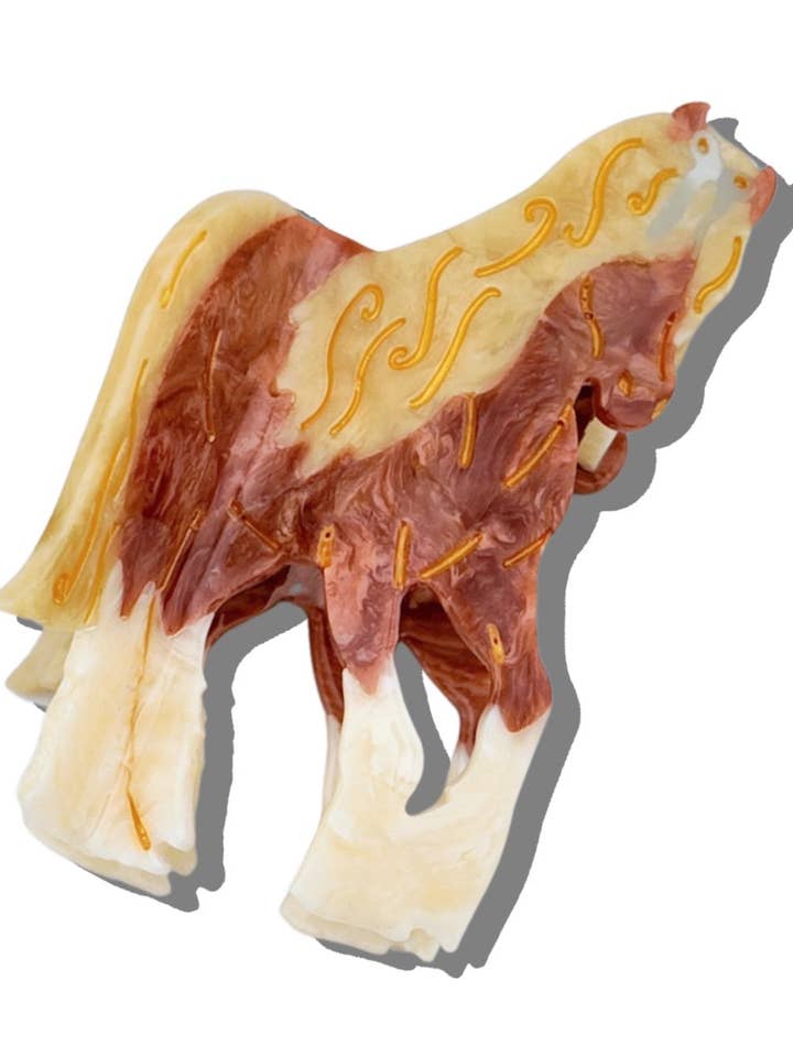 Pince à cheveux en forme de griffe de cheval peinte à la main | É pour la vente par Solar Eclipse