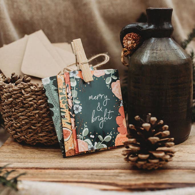 Wildwood Paper - Vente Assortiments de papeterie/cartes - Carte florale de Noël pour fleuriste | Boîte en vrac de 4003