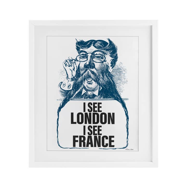 Stupell Industries - Wholesale Wall Sign - I See London & France - Print Under Glass Wall Art12