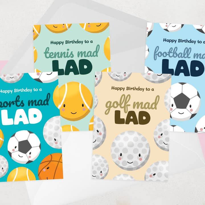 Sport Mad Lad Birthday Cards, Sports Greeting Card For Him for wholesale by OCD Greeting Cards