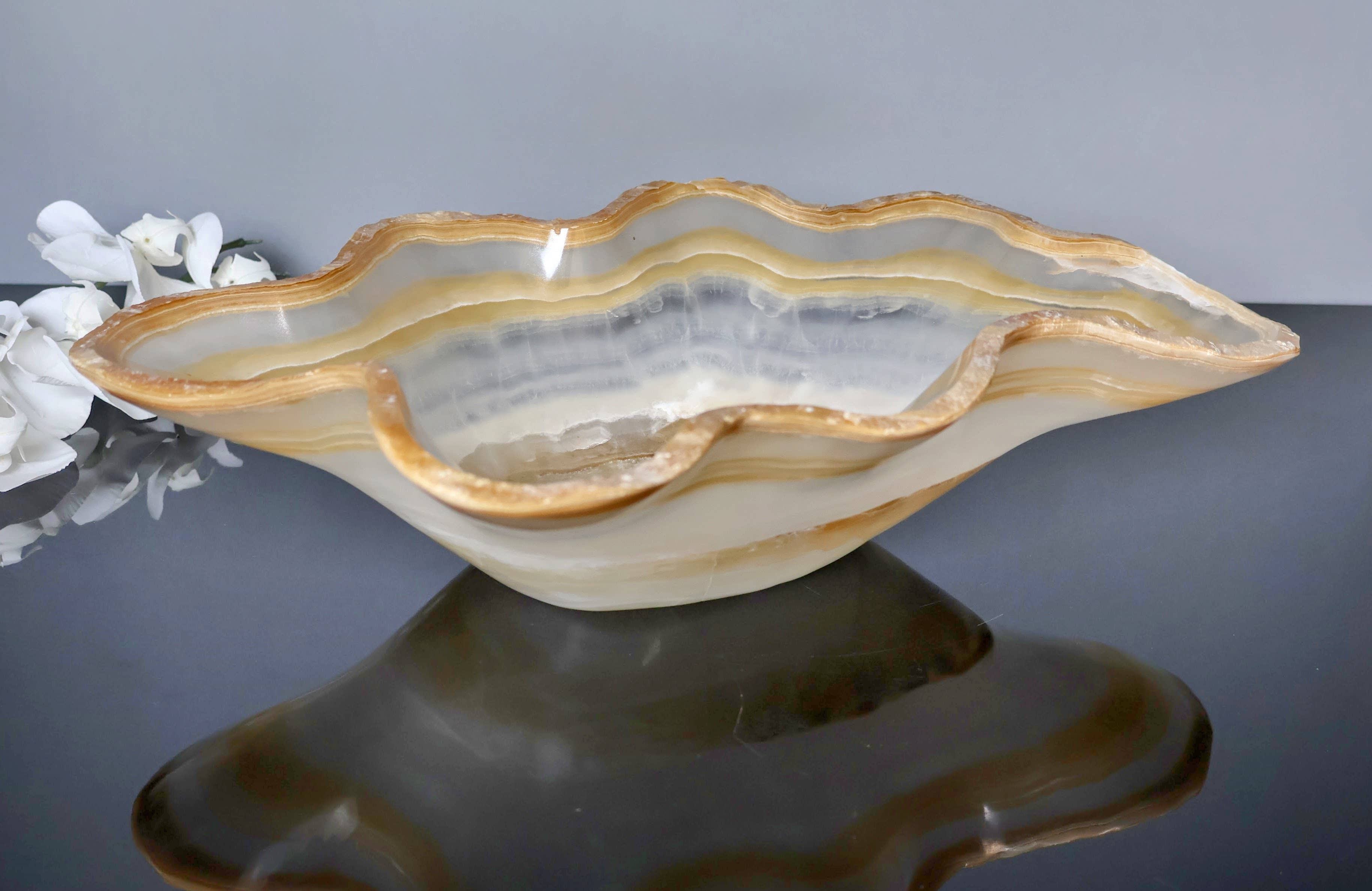 OnyxBowl - Wholesale Decorative Plate/Dish/Bowl - Dazzling handmade decorative Onyx stone bowl1