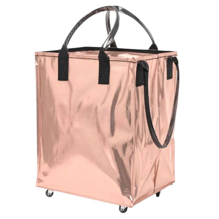 Queens Designs - Wholesale Grocery/Shopping Bag - Large Reusable Rolling Bag