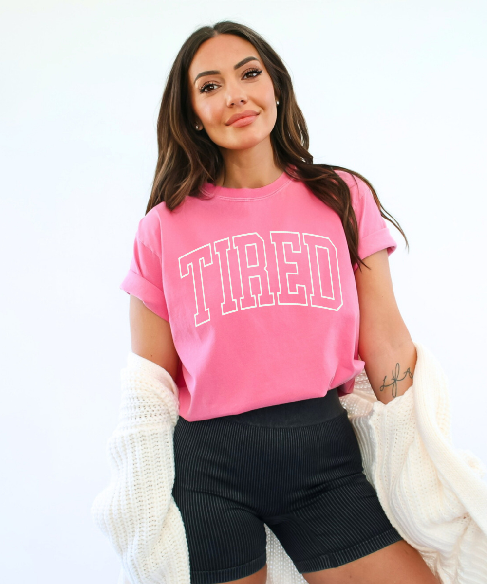 Desert Raine – wholesale Screen printed t-shirt – Women′s – Tired tshirt - graphic tee2