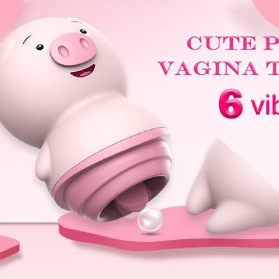 VIGOR - Wholesale Sex Toy - Cute Pig Rose Clitoris Stimulator 6 Speed Vibrator1