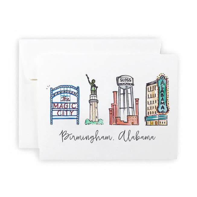 Birmingham, Alabama Greeting Card or Notecard Set for wholesale by Natty Michelle Paperie