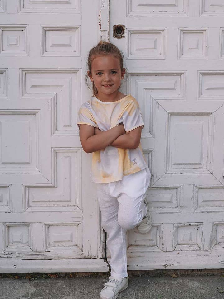 T-shirt per neonati effetto tie dye per la vendita all'ingrosso da parte di Tipi Tent