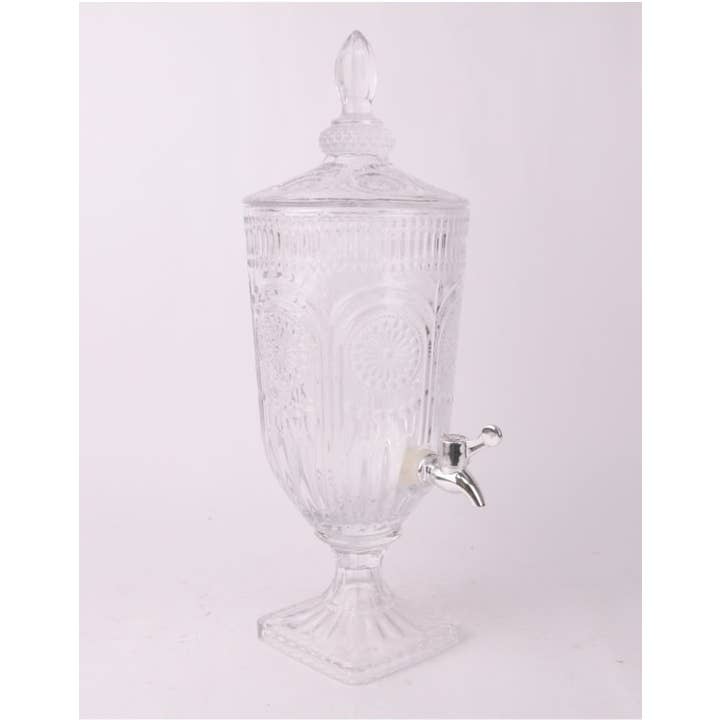 Clear Patterned 3-Litre Glass Drinks Server for wholesale by McGowan & Rutherford Ltd