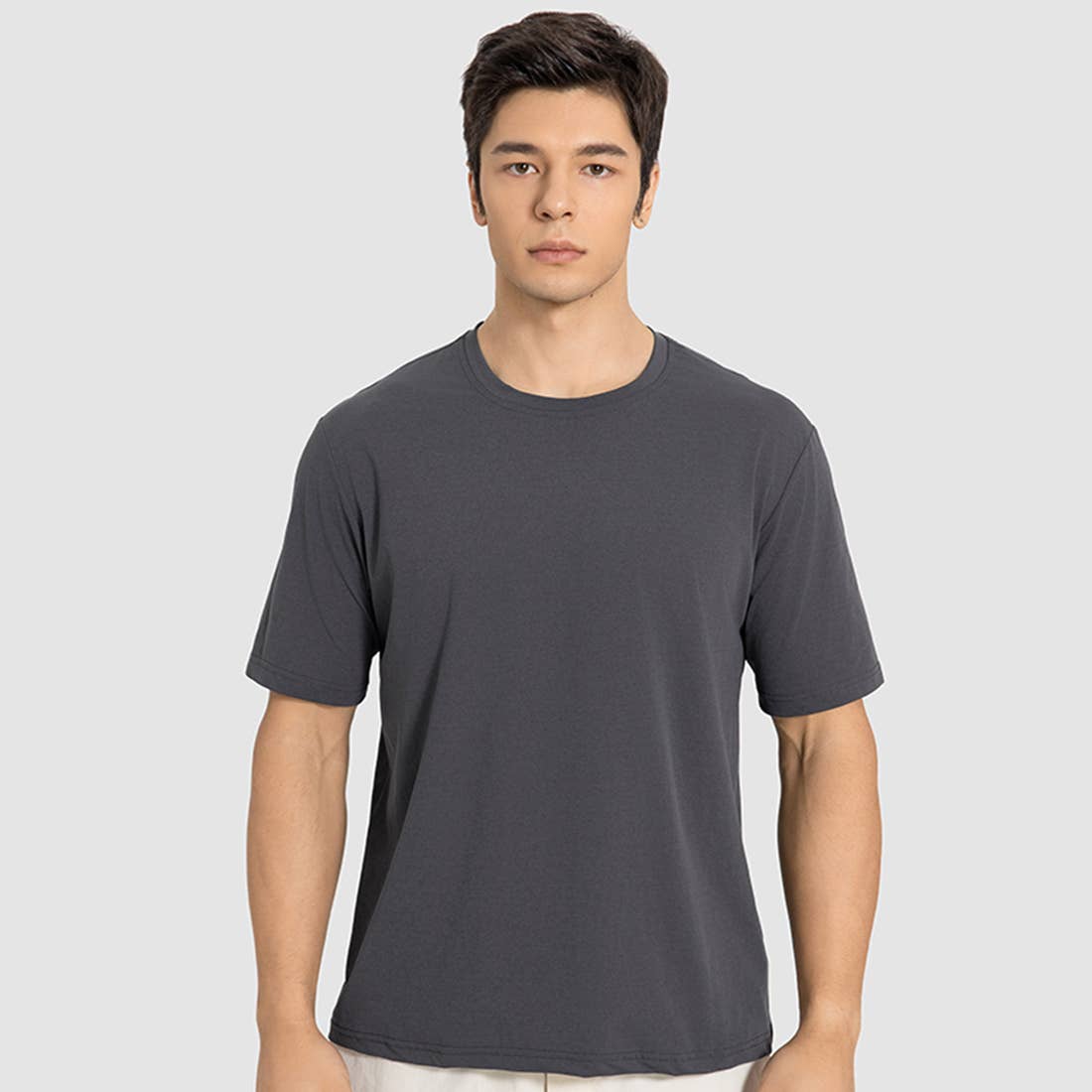 Sodalemon - Wholesale T-Shirt - Men's - Men Casual Short Sleeve Elastic Fitness Round-Neck T-Shirt14