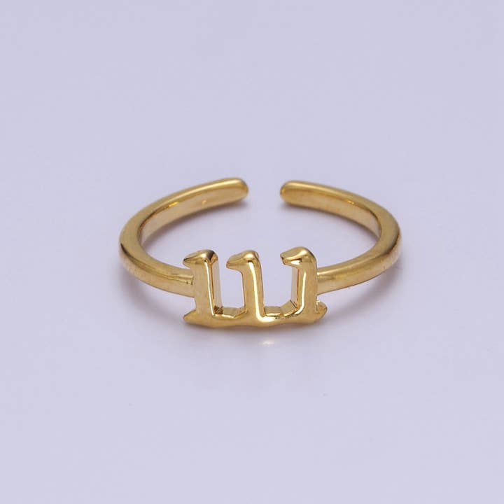 Aim Eternal - Wholesale Band/Stacked Ring - Dainty Angel Number Ring, Minimalist Gold Filled Ring Unisex