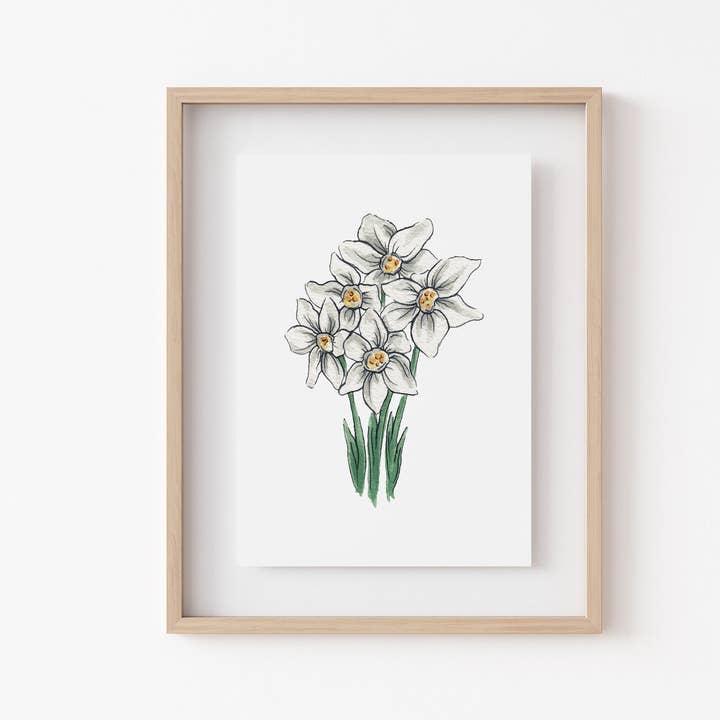 Narcissus Art Print - 5x7, 8x10 Everyday Home Decor for wholesale by By Caroline Ann