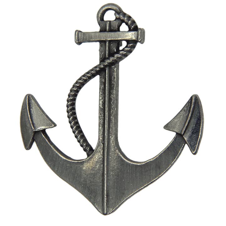 anchor pin 3d antique silver for wholesale by Godert Amsterdam