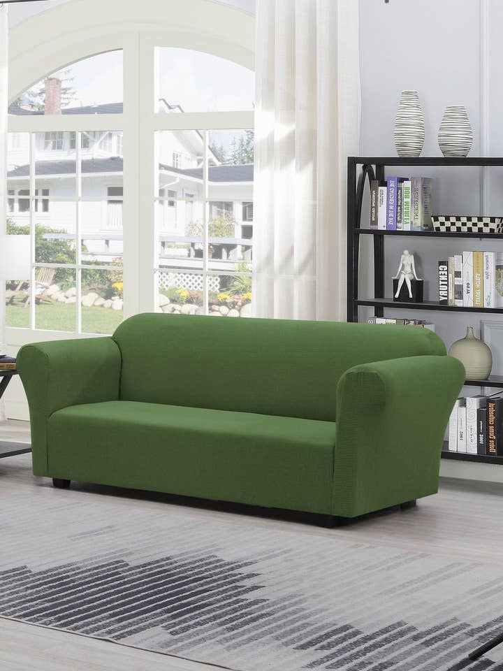 Solid Stretch Spandex Sofa Cover Slip Cover Set for wholesale by Jenin Home Furnishing Inc