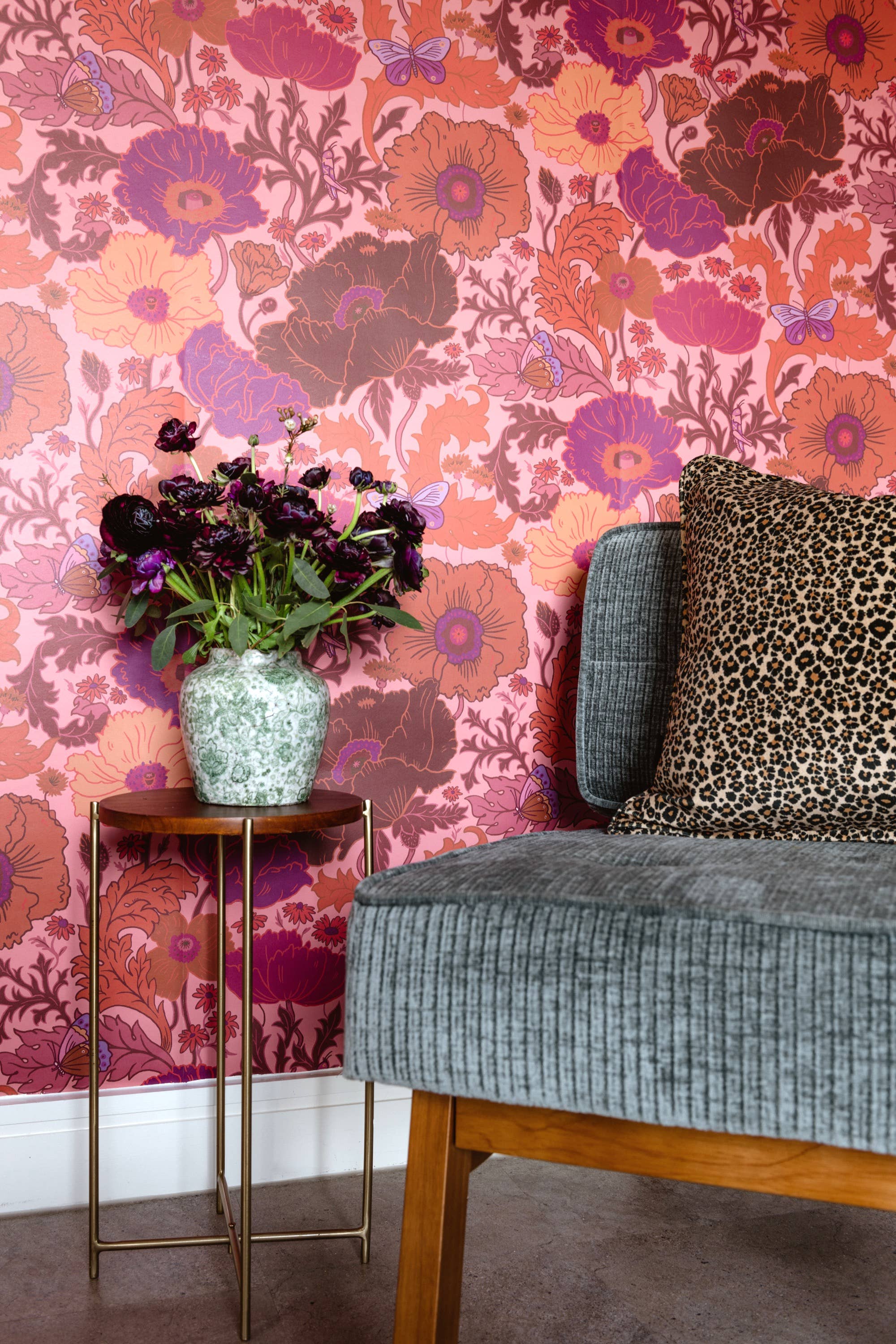 Wear the Walls – wholesale Wallpaper – Fleur Wallpaper In Grapefruit3