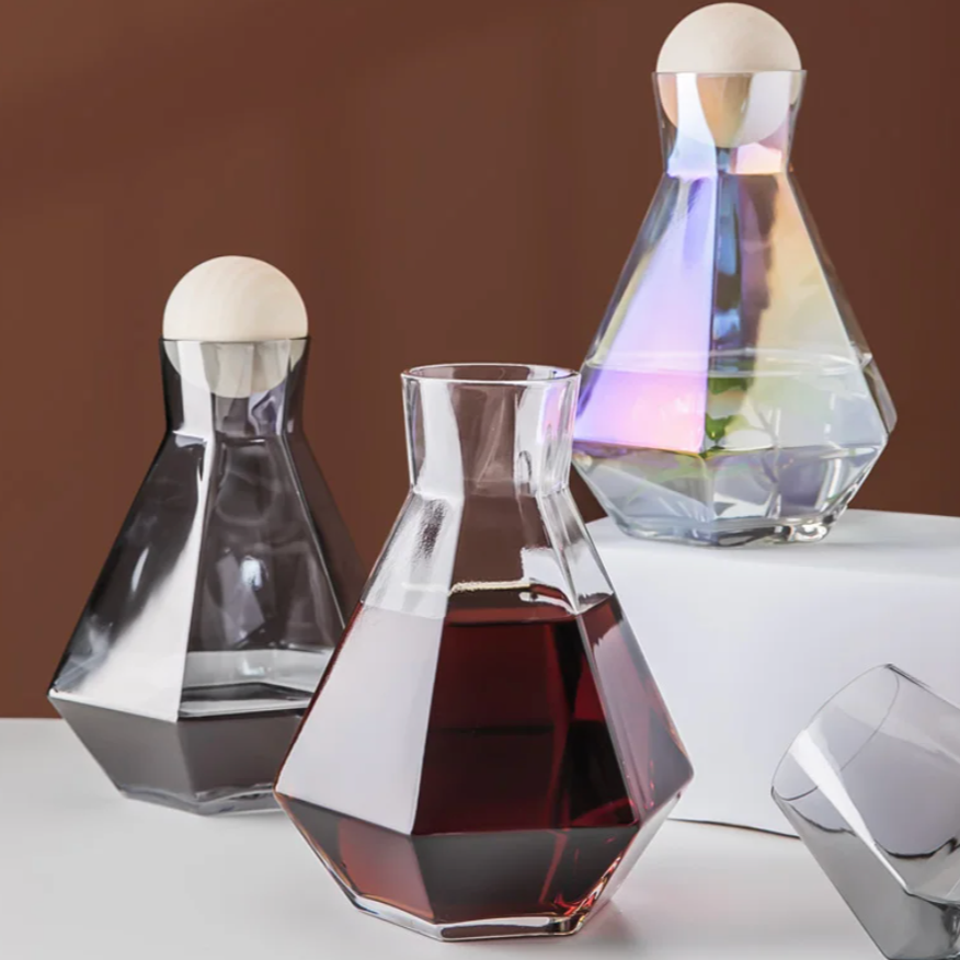 BRECK + FOX - Wholesale Drinking Glass/Cup - Diamond Drinkware 5-Piece Set18