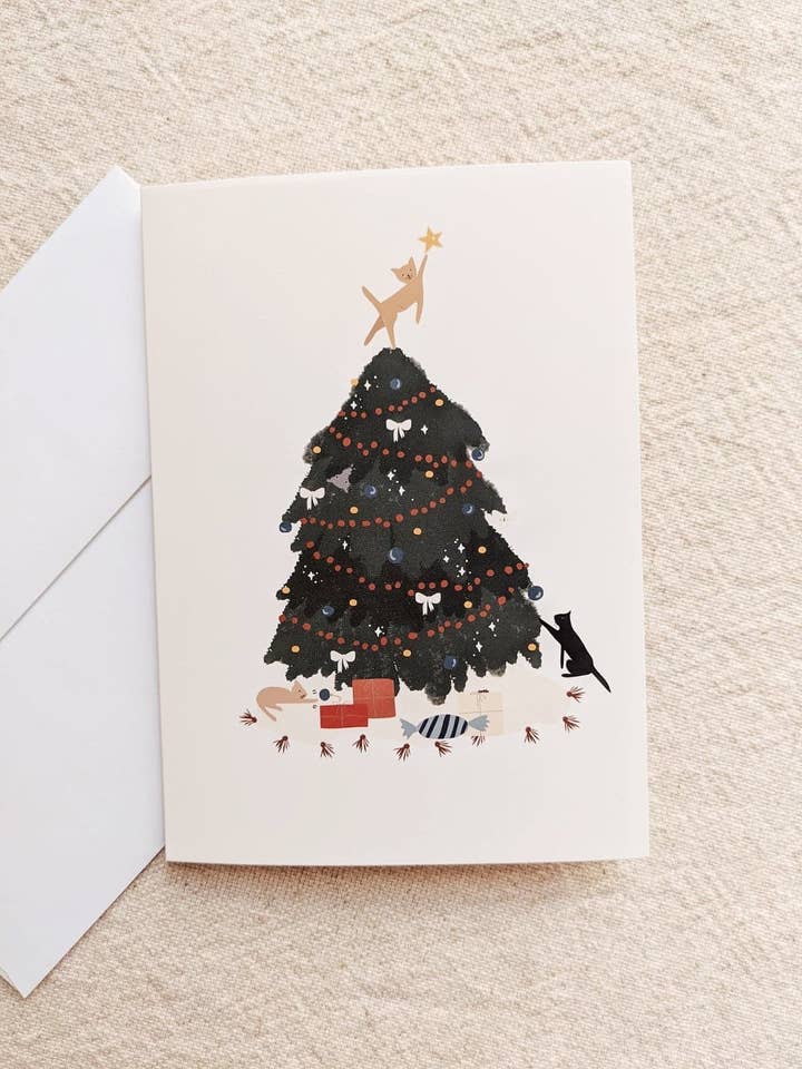 Biglietto d'auguri per albero di Natale per la vendita all'ingrosso da parte di Mimi & August