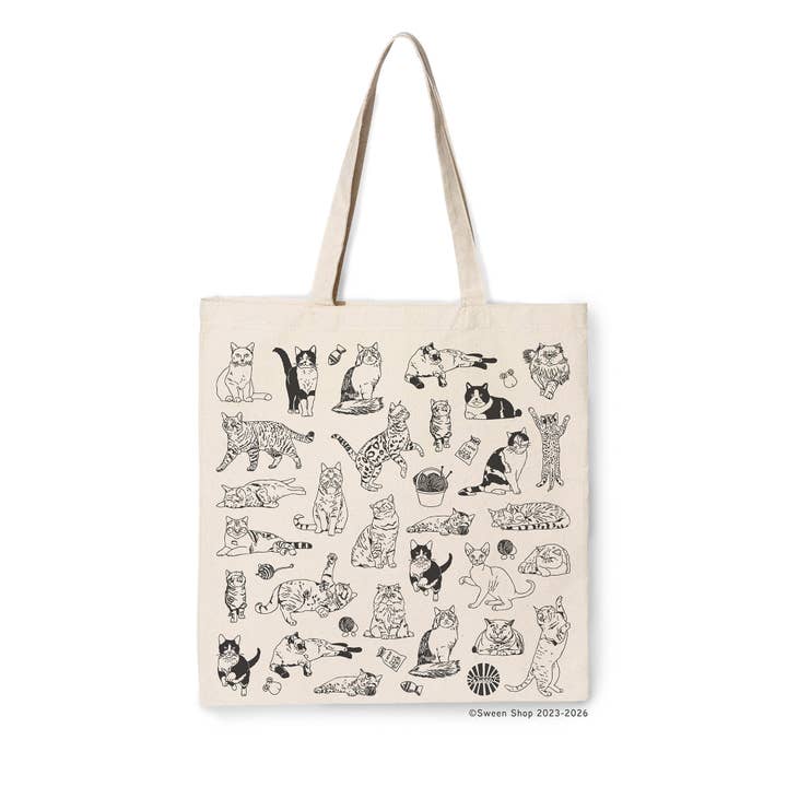 Sween Shop - Wholesale Tote Bag - Unisex - Cat Cotton Canvas Tote Bag Pet Gift
