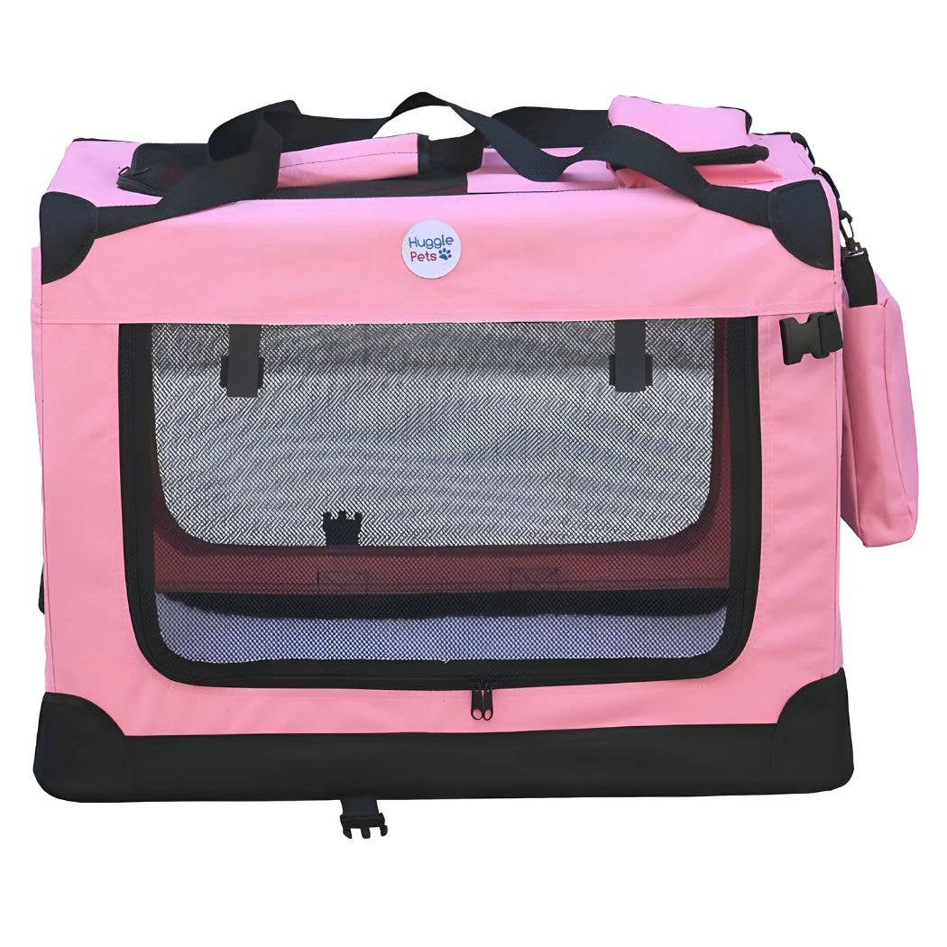 HugglePets - Vente Caisse de transport – chat et chien - Sac de transport pliable HugglePets en tissu pour animaux20