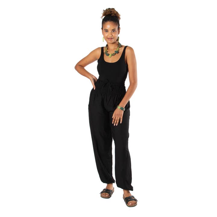 Suzie Blue Canada - Wholesale Pants - Women's - Simple Black Bali Pants0