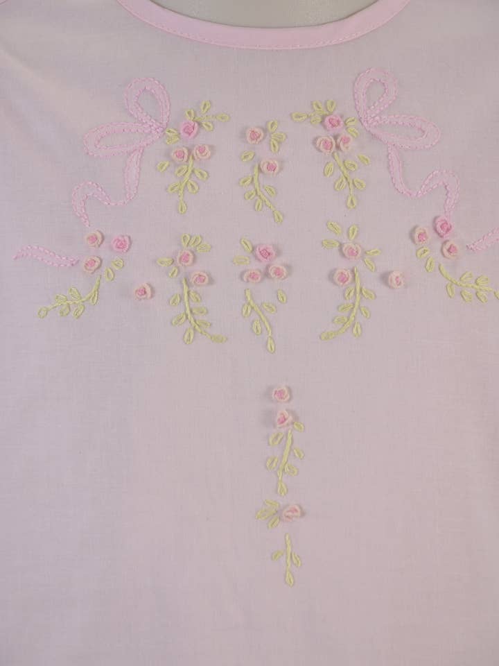 Hello Bebes! - Wholesale Dress - Baby - Pink Heirloom Rosebud Hand Embroidered Dress2