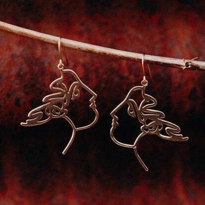 Marley 'Face skitse øreringe for engroshandel hos Bec Stern