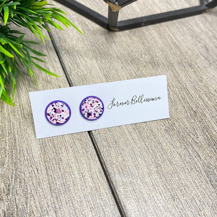 Valentine's Day Stud Earrings | Glitter & Glam Earrings for wholesale by Forever Bellissima