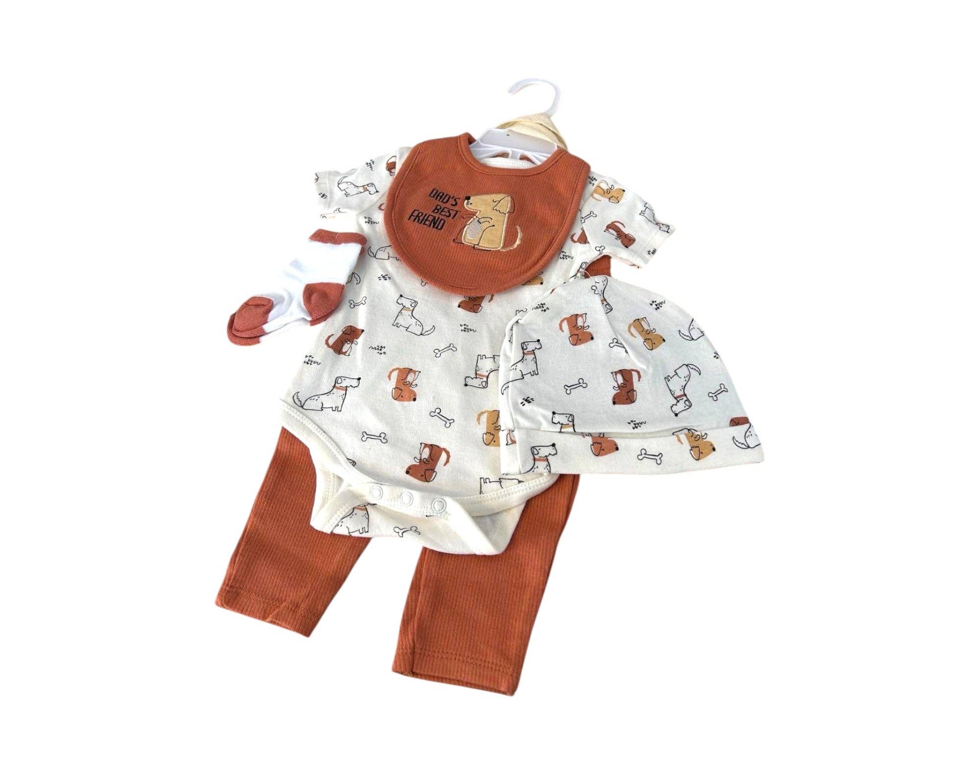 VewoTex - Wholesale Clothing Set - Baby - Baby Starter Set » Gift Set with Bodysuit, Pants, Bib, Socks & Hat » Gift Idea for Baby Shower » Baby Gift Set for the Baby Shower2
