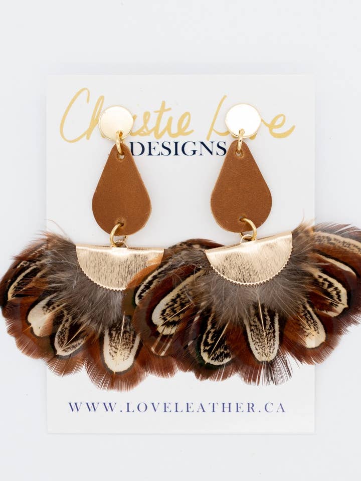 Cuero y plumas «Adeline», hipoalergénico, llamativo. para venta al por mayor de Love Leather