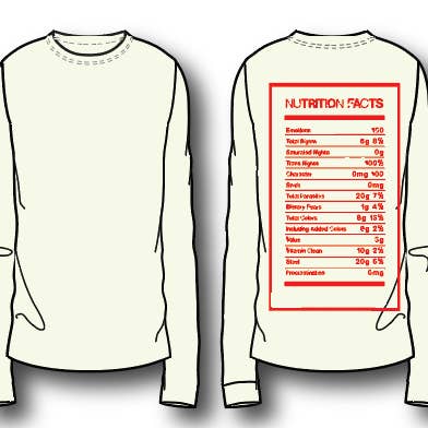 The Longing Tee - Cream - Nutrition Facts for wholesale by Sea of Sound